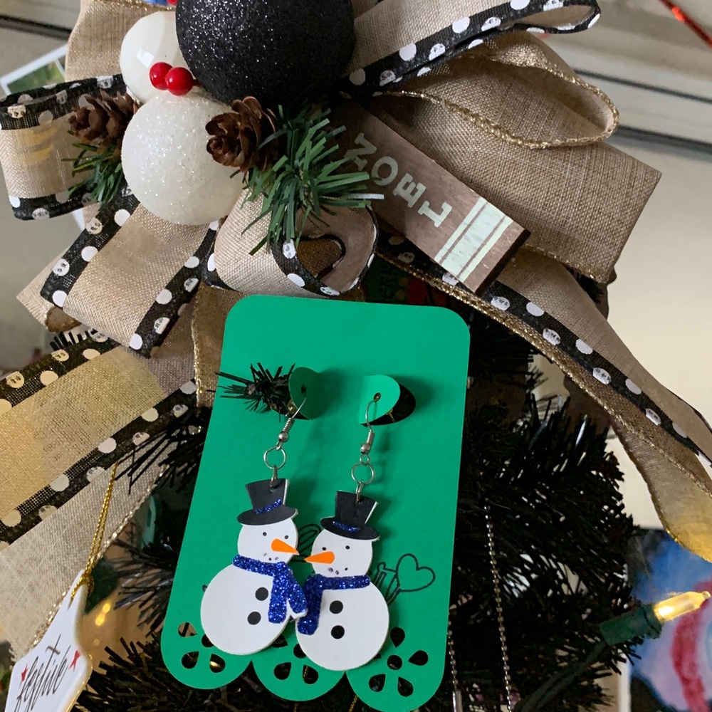 Festive Snowman Earrings